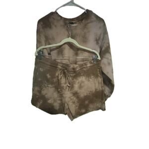 NWT AR-33 Brown Tie Dye Lounge Set Size M